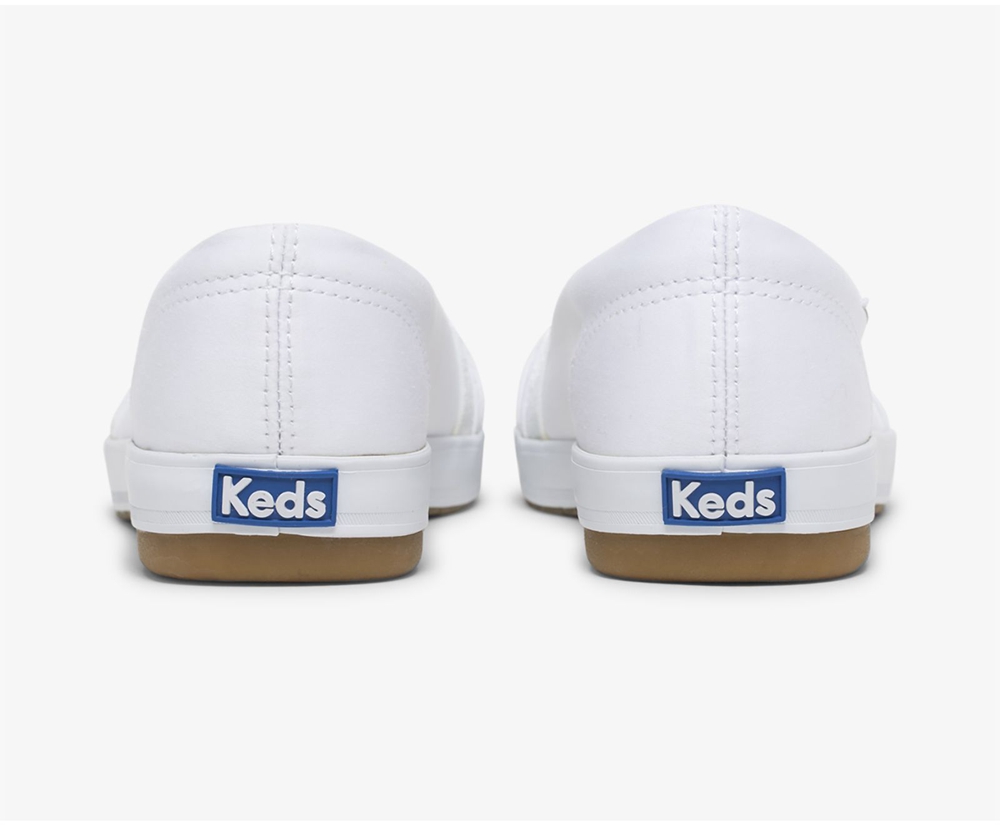 Slip On Γυναικεια - Keds Carmel - Λευκα - BIOSH7102